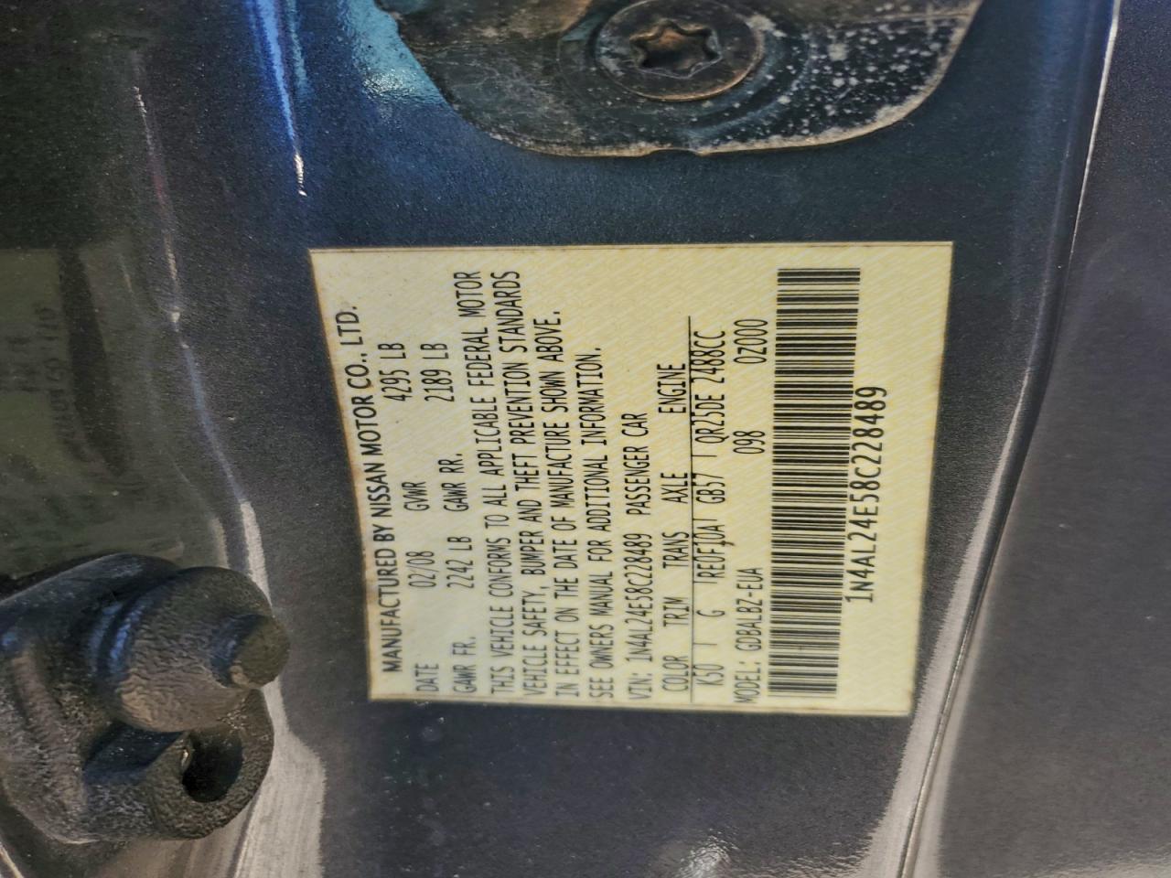 2008 NISSAN ALTIMA