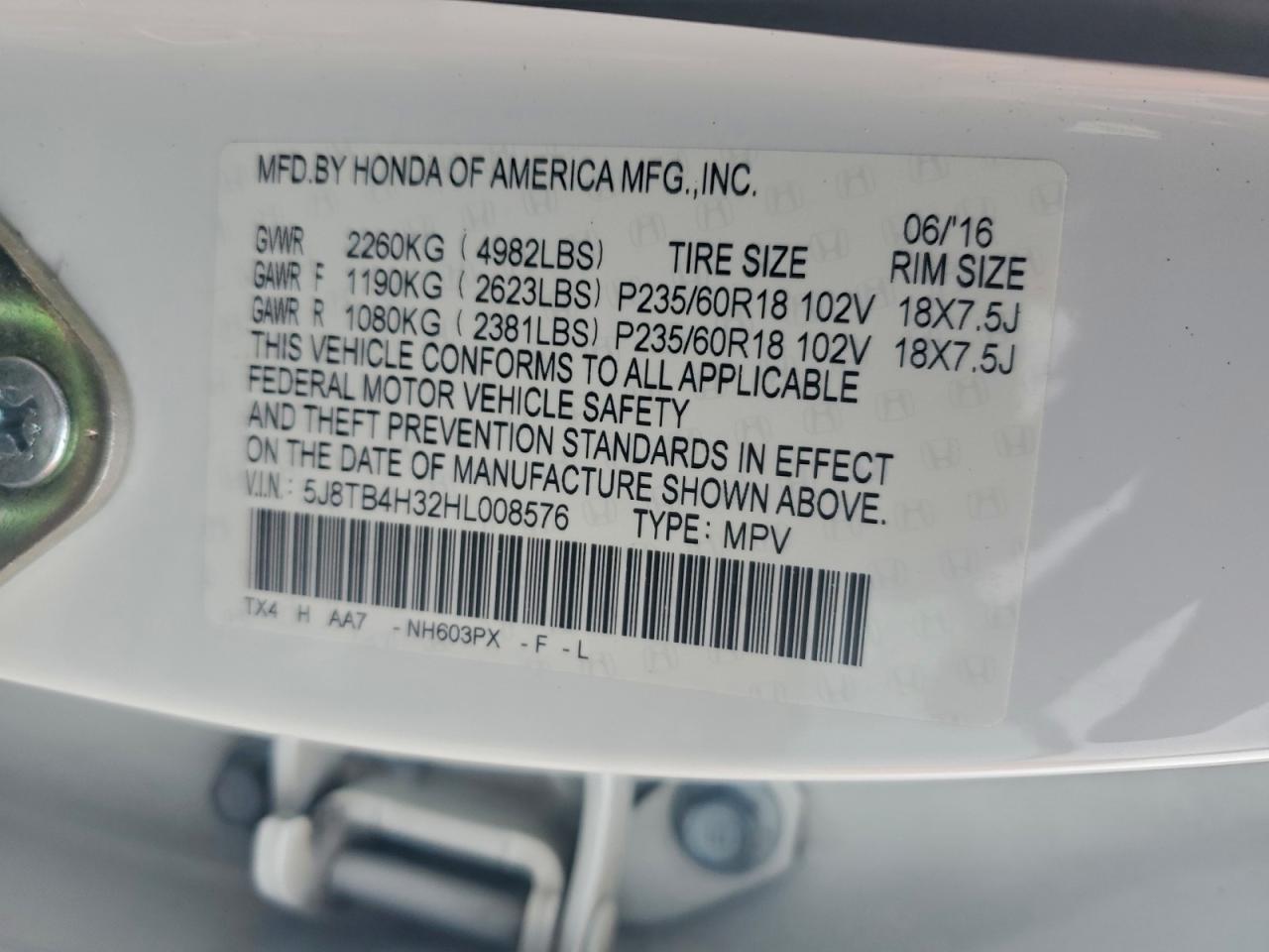 2017 ACURA RDX