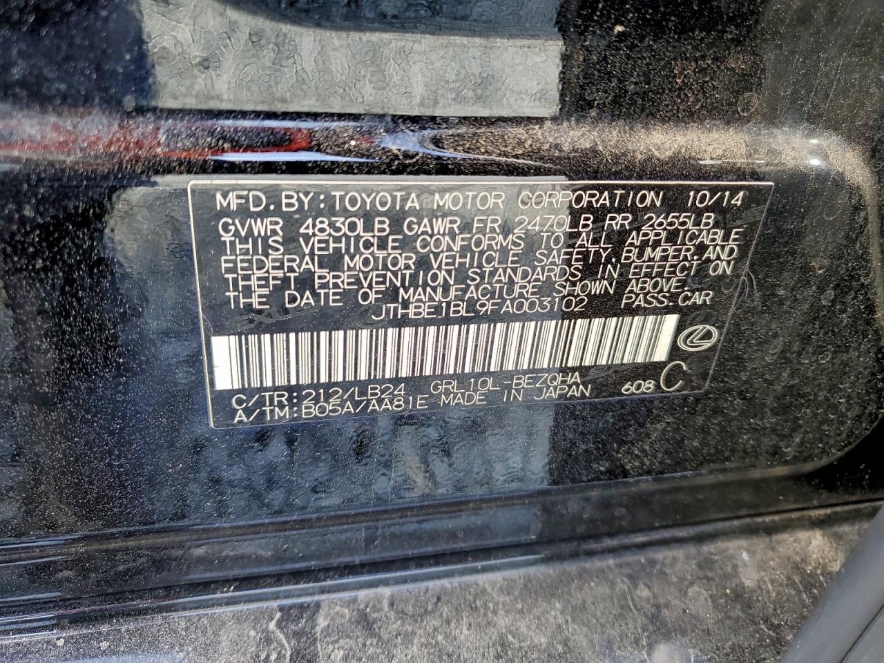 2015 LEXUS GS 350