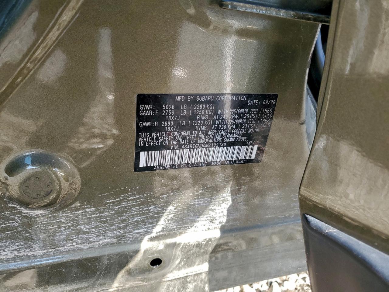 2021 SUBARU Outback