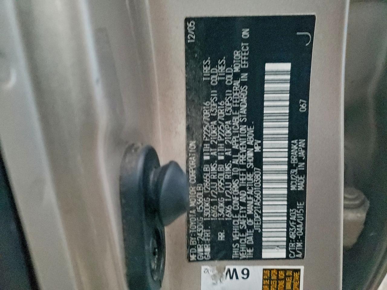 2006 TOYOTA HIGHLANDER