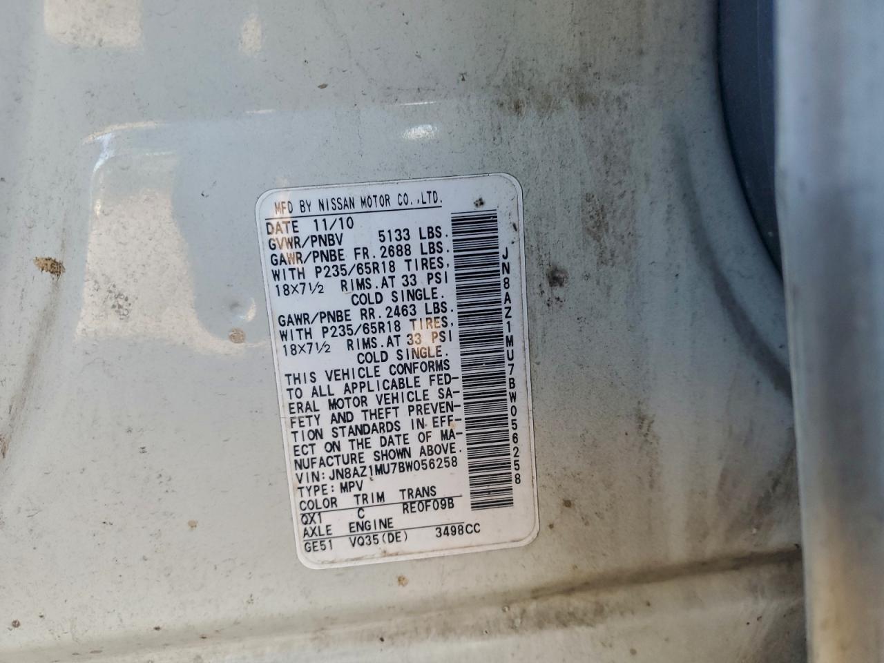 2011 NISSAN MURANO