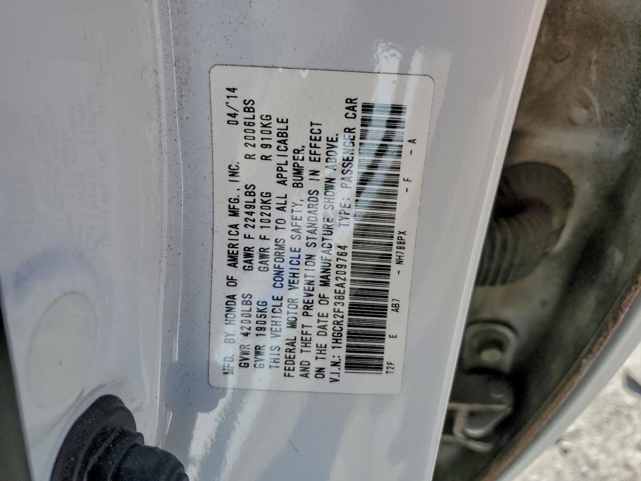 2014 HONDA ACCORD