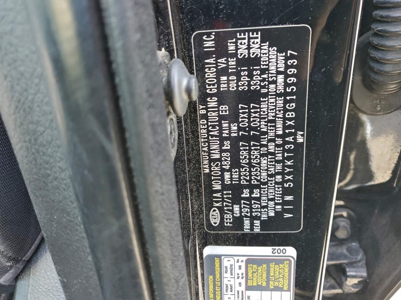 2011 KIA SORENTO