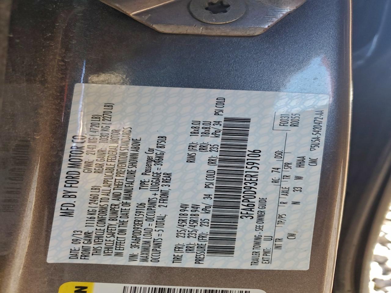 2014 FORD FUSION