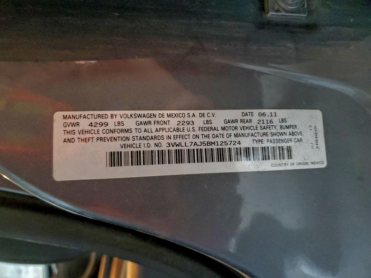 2011 VOLKSWAGEN JETTA