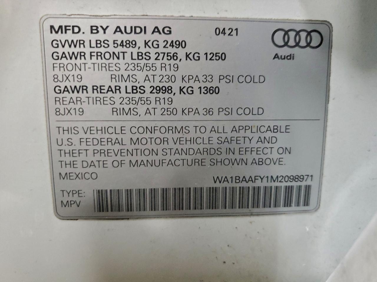 2021 AUDI Q5