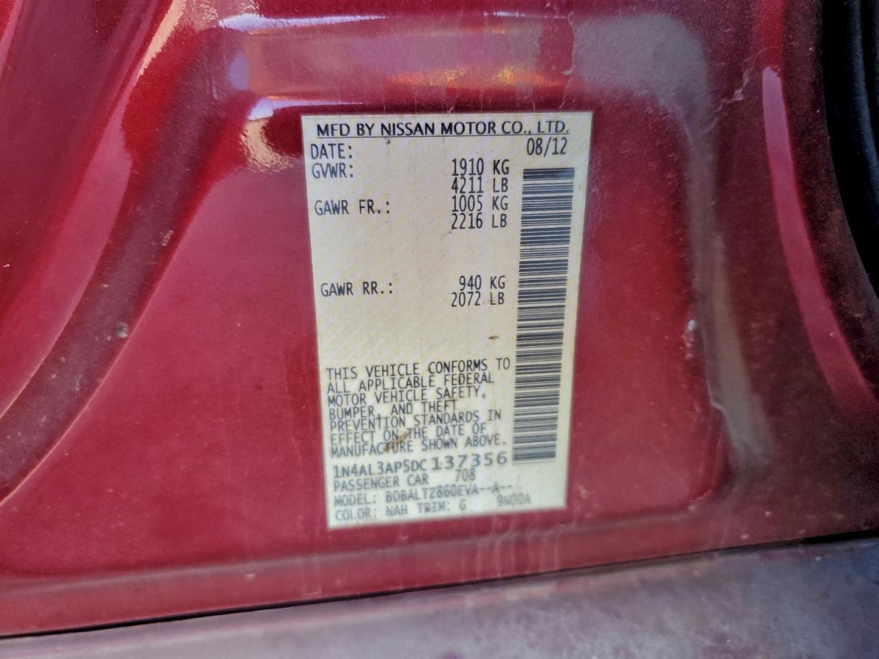 2013 NISSAN ALTIMA