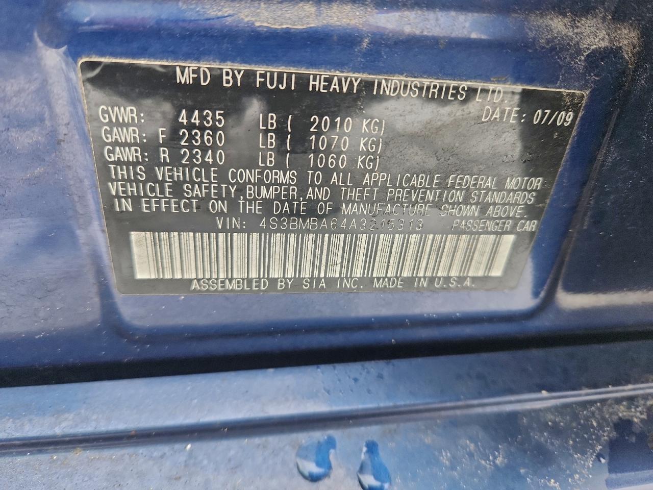 2010 SUBARU Legacy