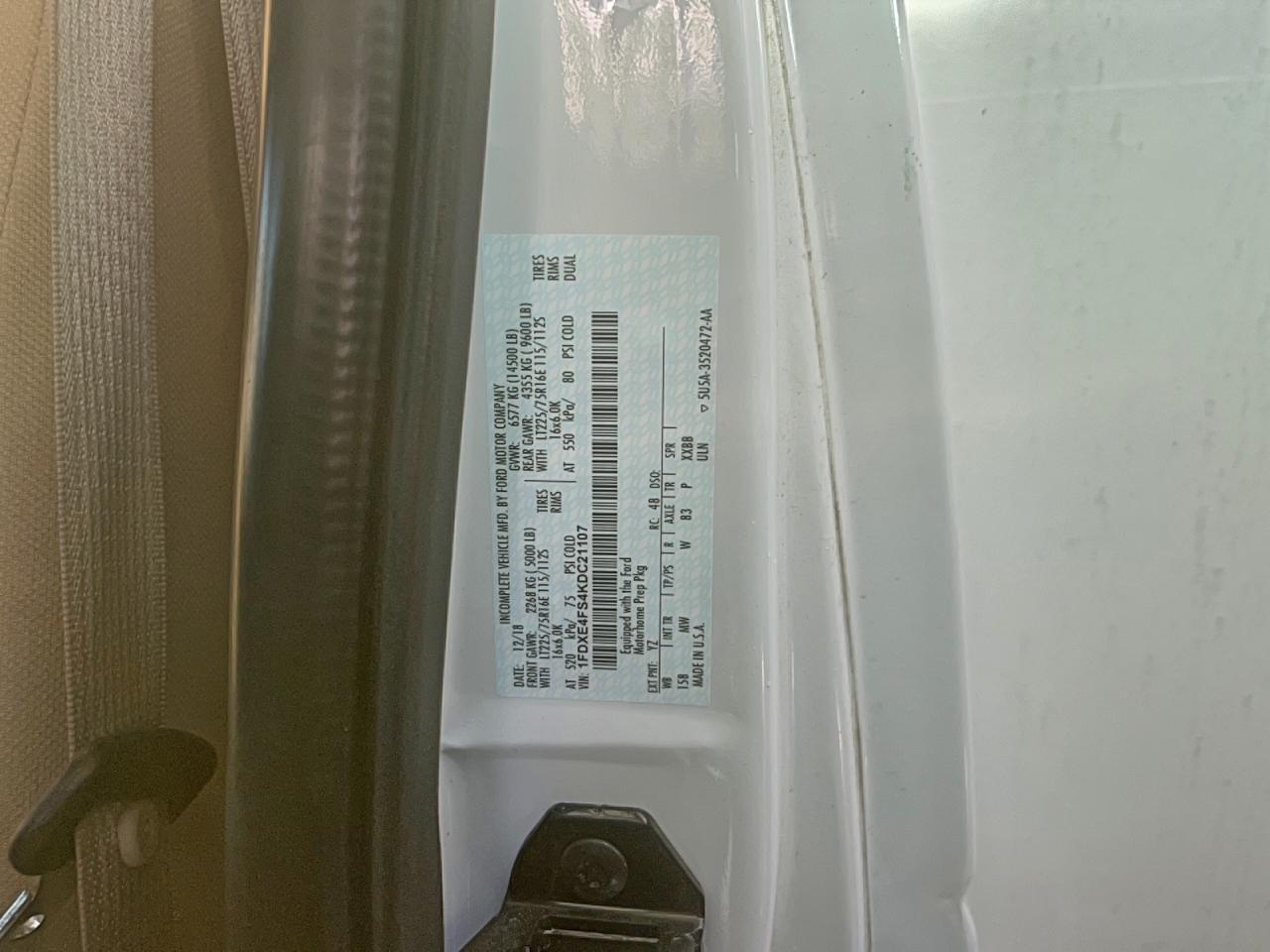 2019 FORD ECONOLINE