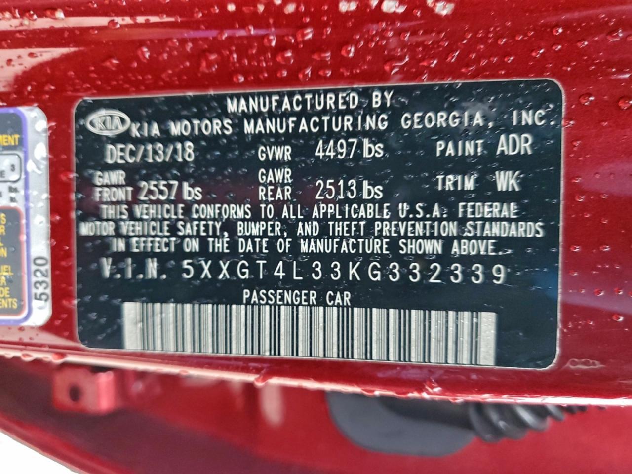 2019 KIA OPTIMA