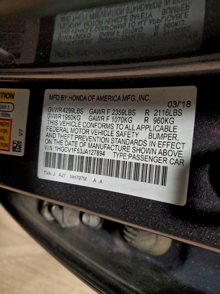 2018 HONDA ACCORD