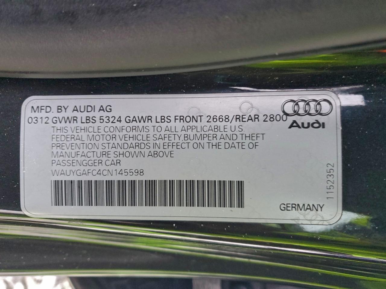 2012 AUDI A7