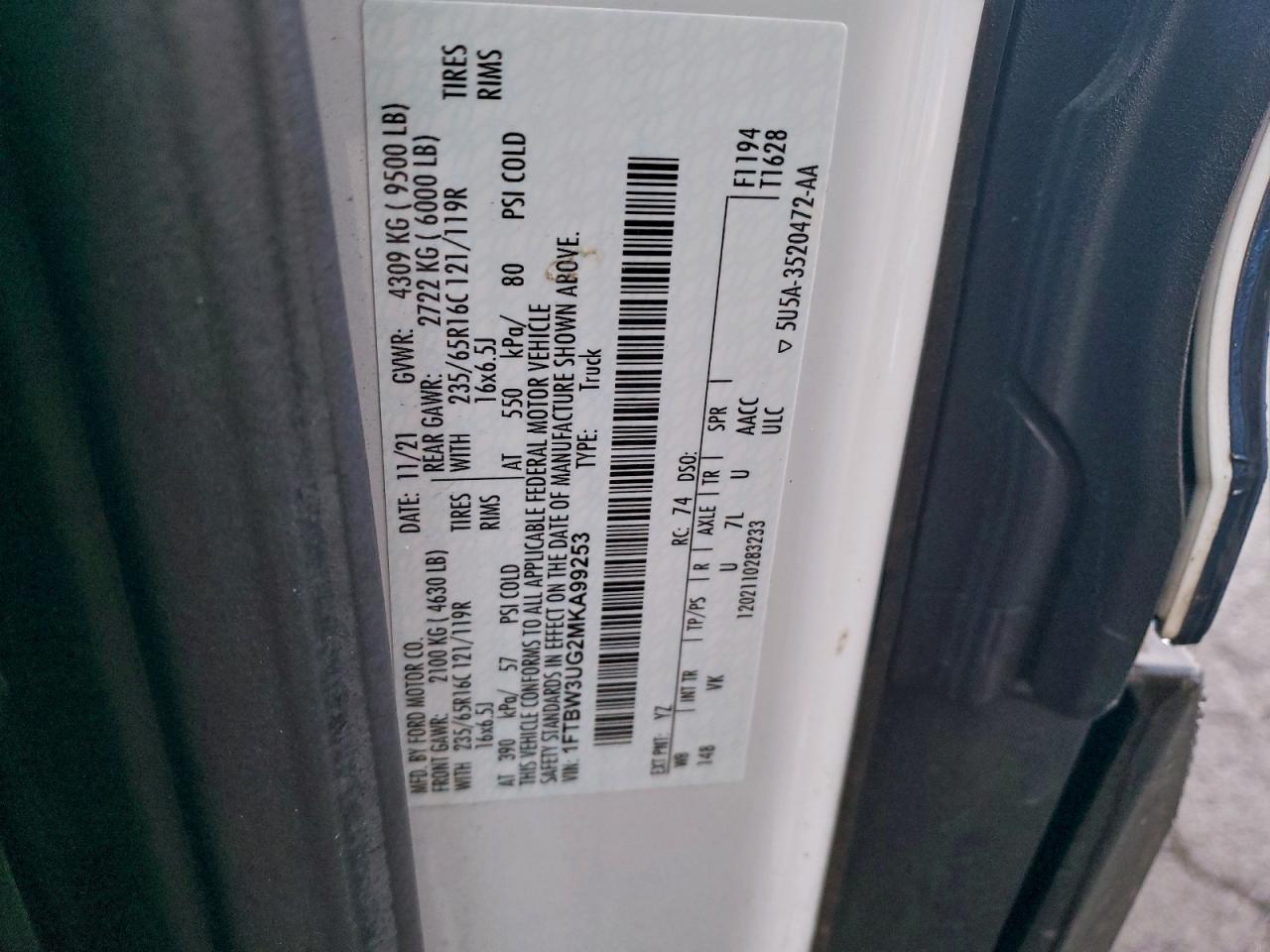 2021 FORD Transit