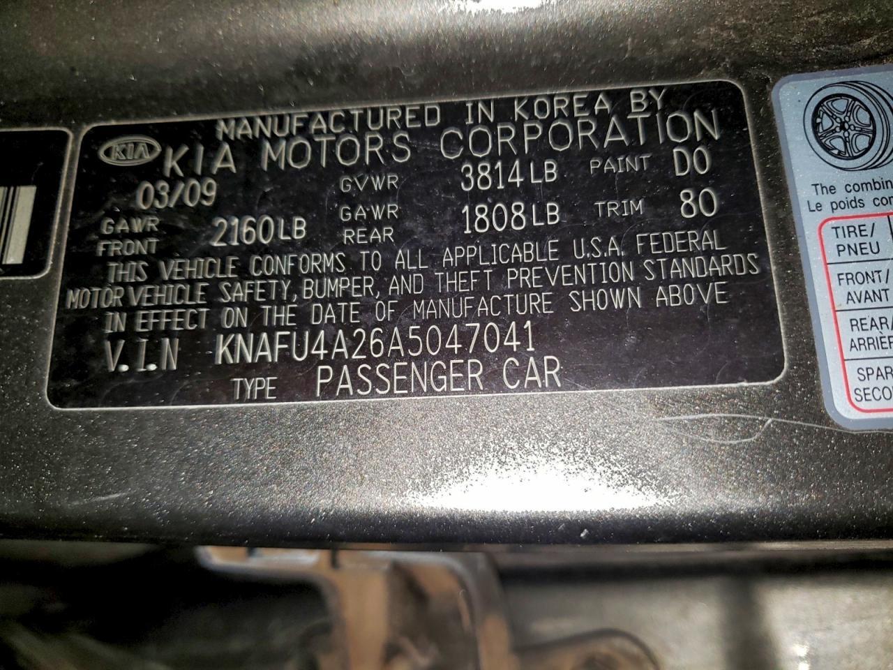 2010 KIA FORTE