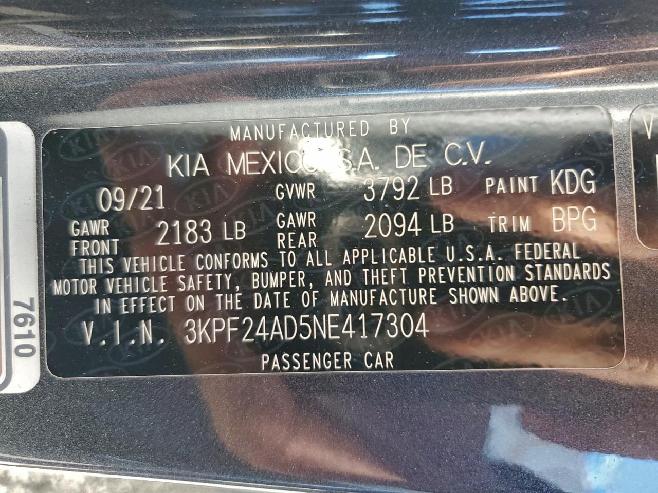 2022 KIA FORTE