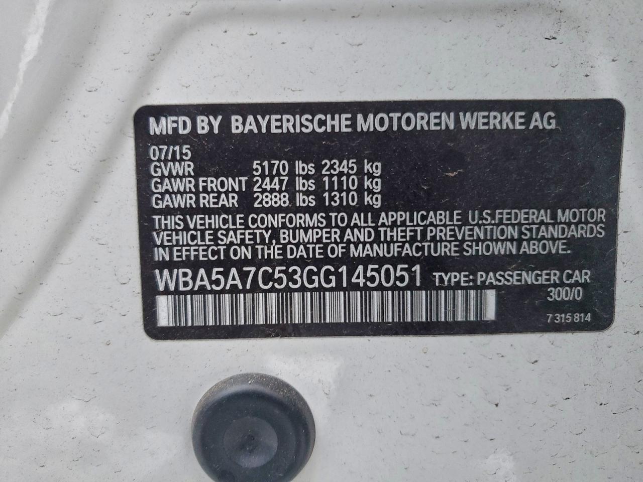 2016 BMW 5 series