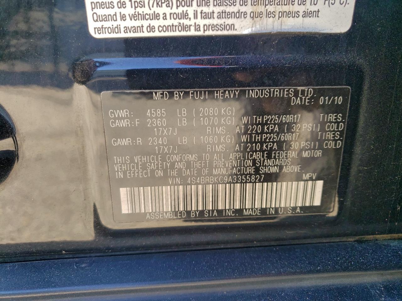 2010 SUBARU Outback