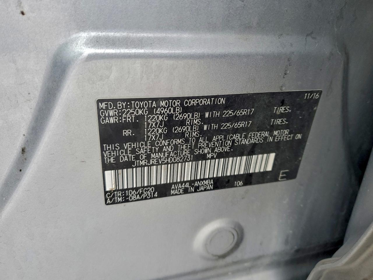 2017 TOYOTA RAV4
