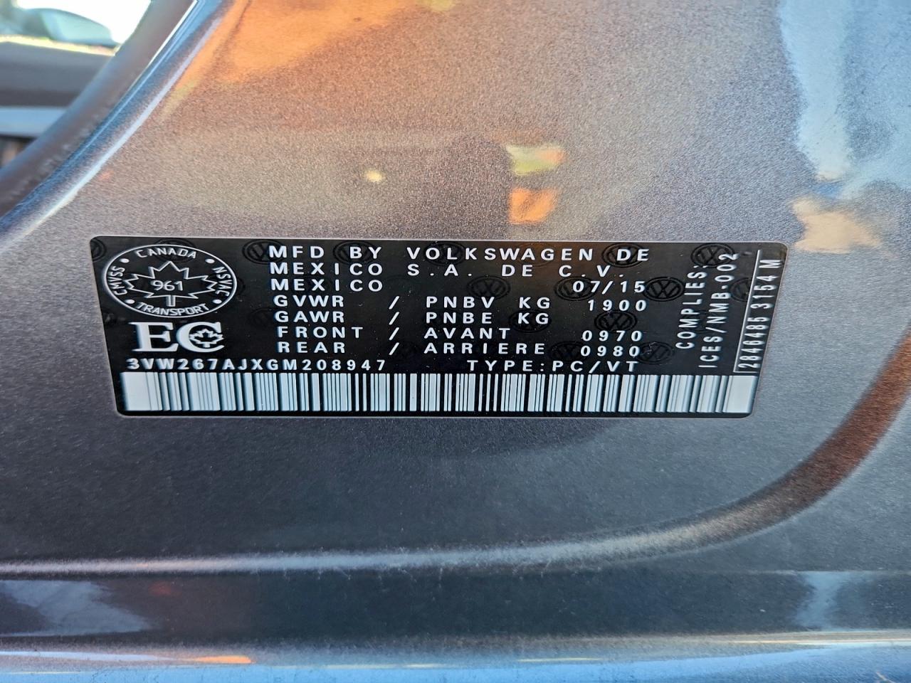 2016 VOLKSWAGEN JETTA
