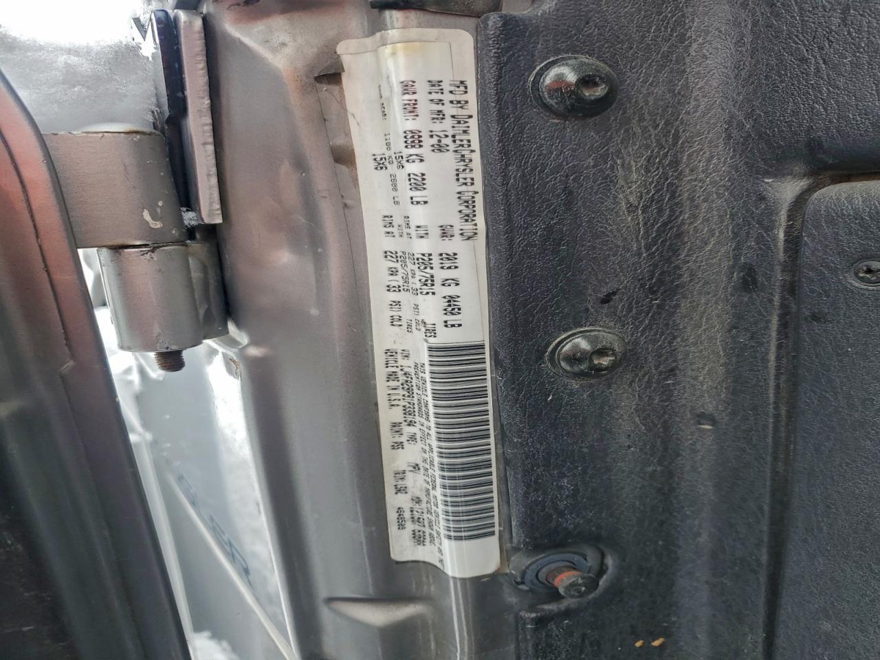 2001 JEEP WRANGLER