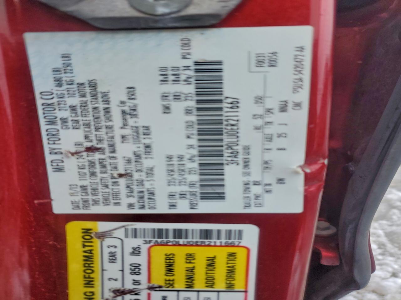 2014 FORD FUSION