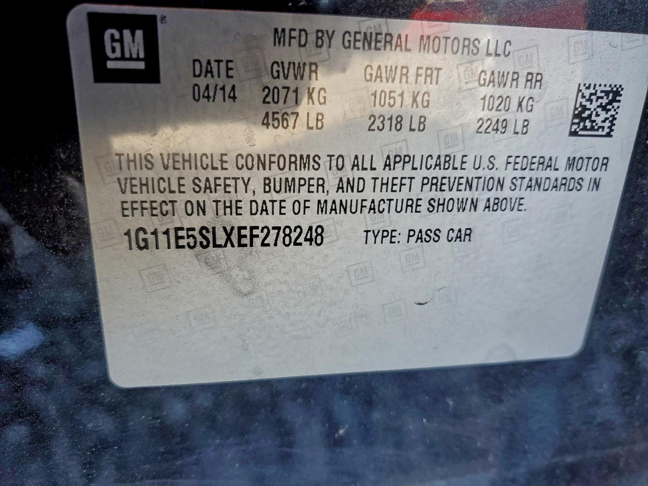 2014 CHEVROLET MALIBU