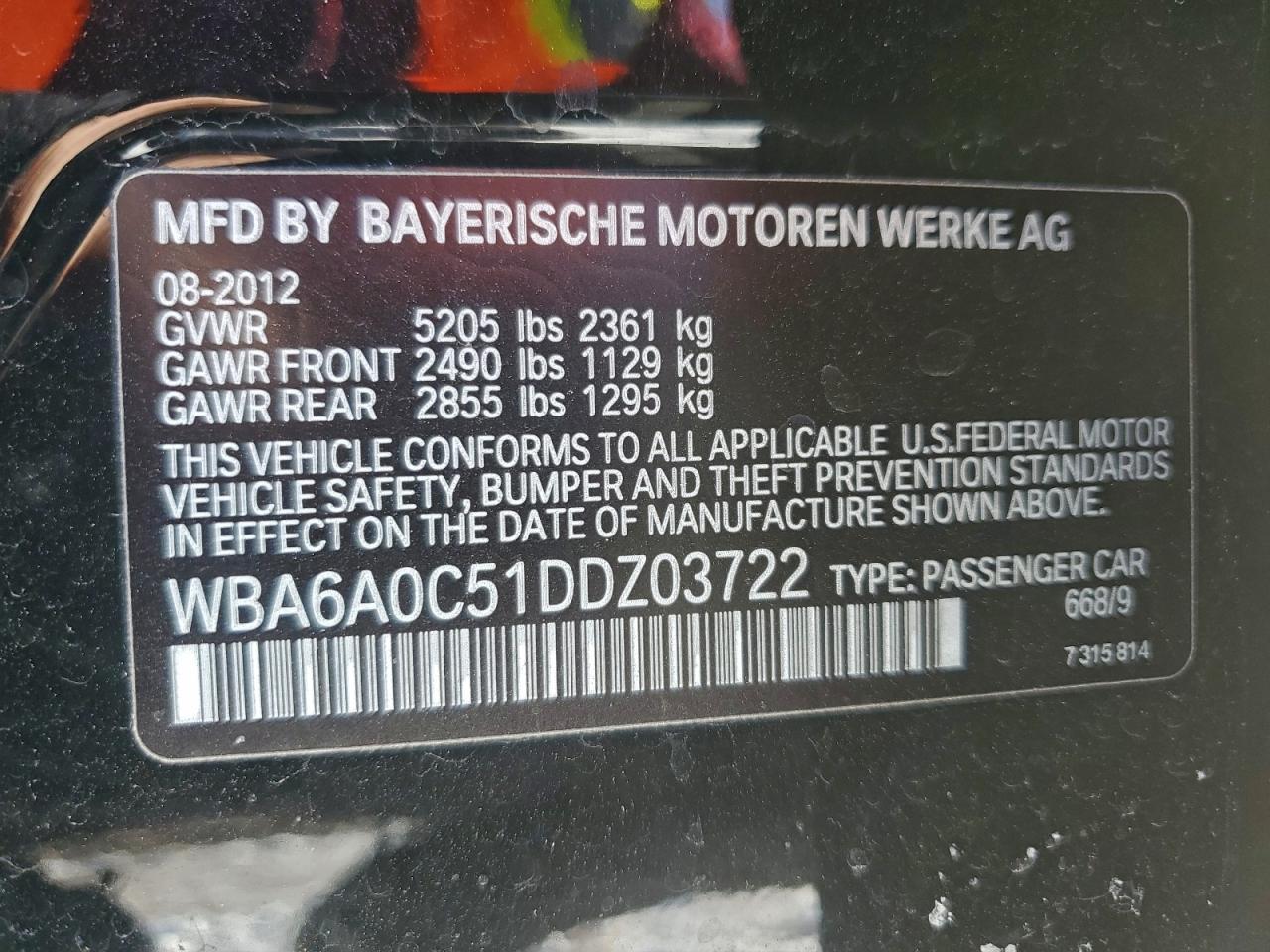 2013 BMW 6 Series