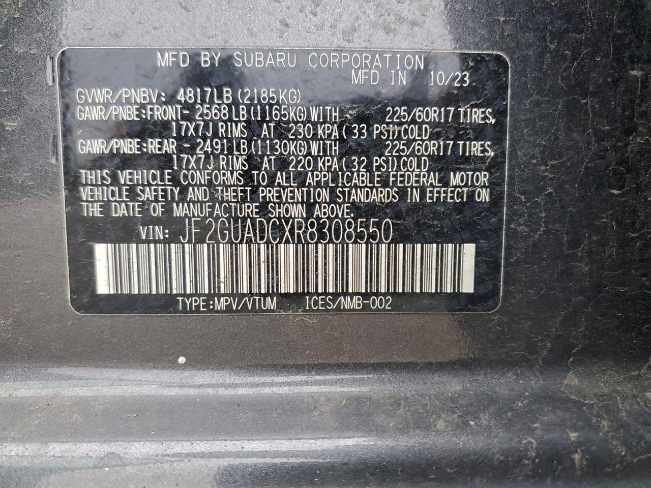 2024 SUBARU Crosstrek