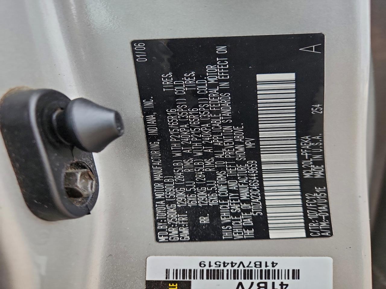 2006 TOYOTA SIENNA