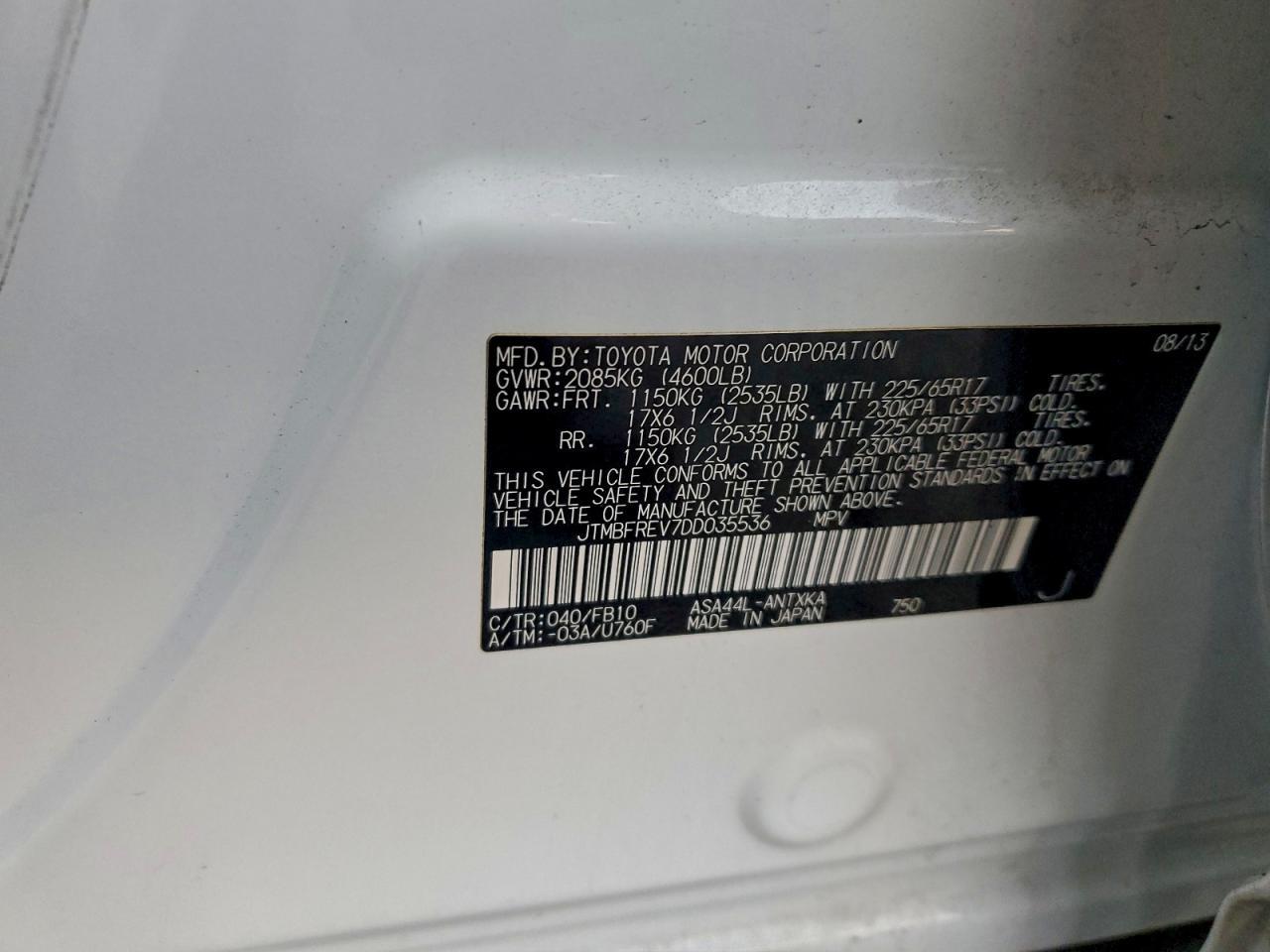 2013 TOYOTA RAV4