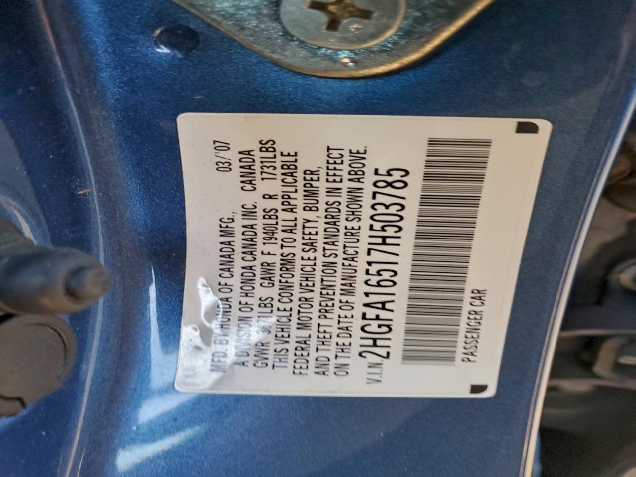 2007 HONDA CIVIC