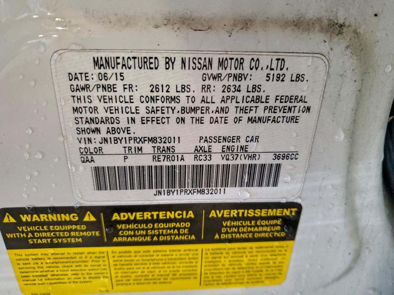 2015 INFINITI Q70
