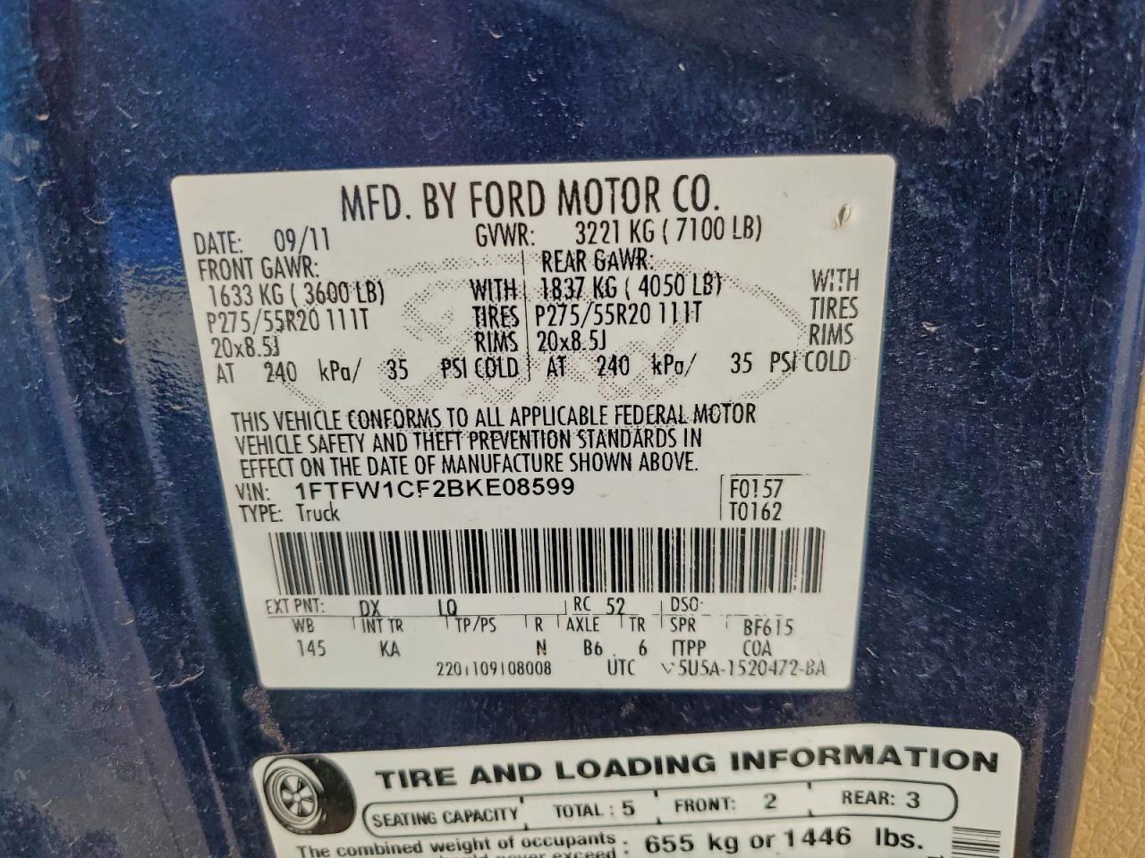 2011 FORD F-150