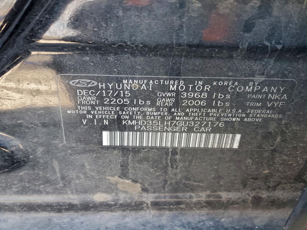 2016 HYUNDAI ELANTRA