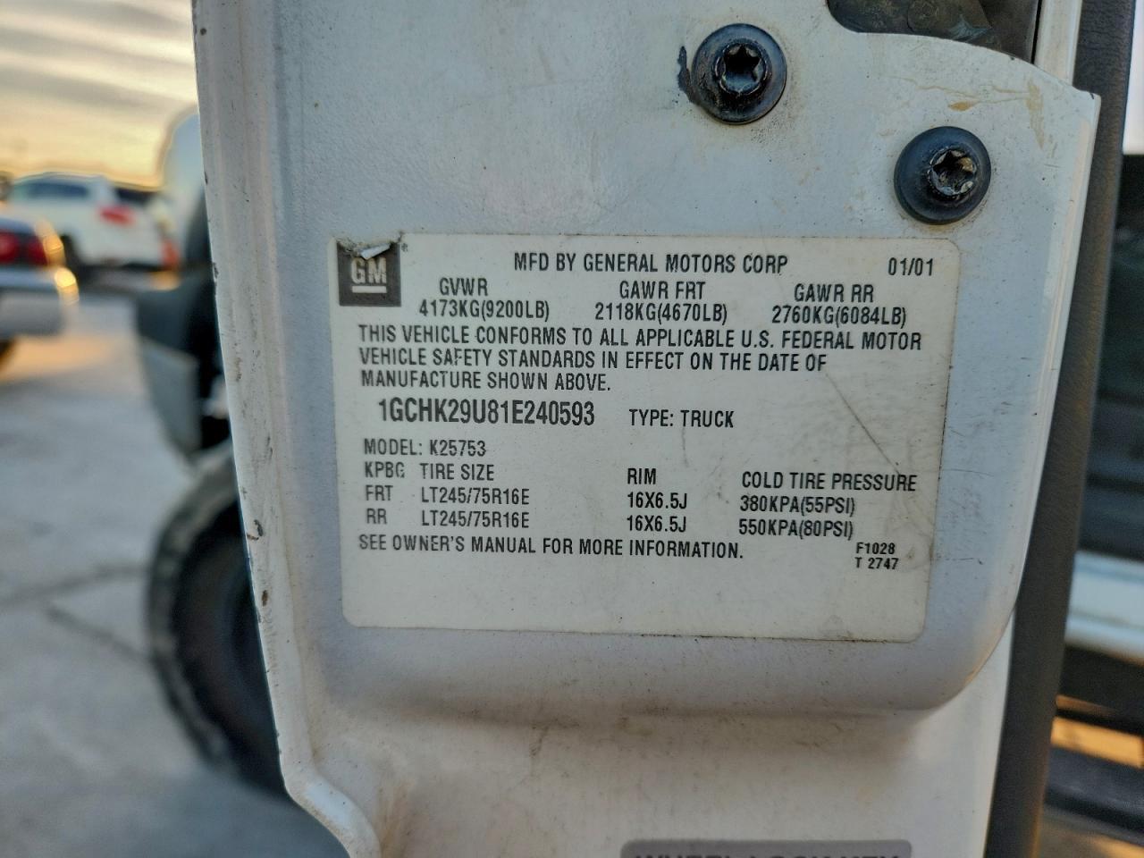 2001 CHEVROLET Silverado 2500