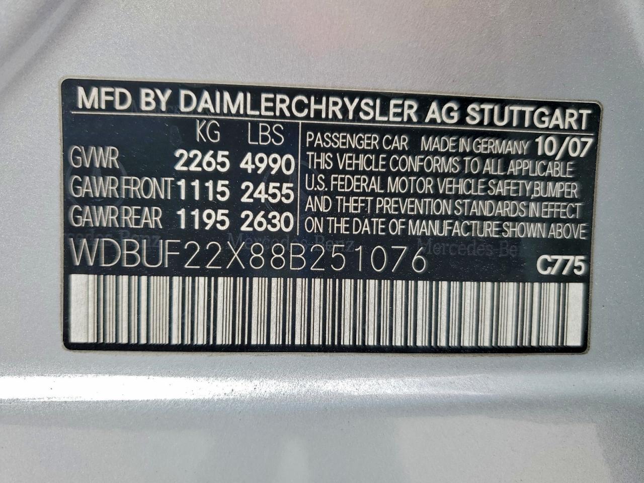 2008 MERCEDES-BENZ E-Class
