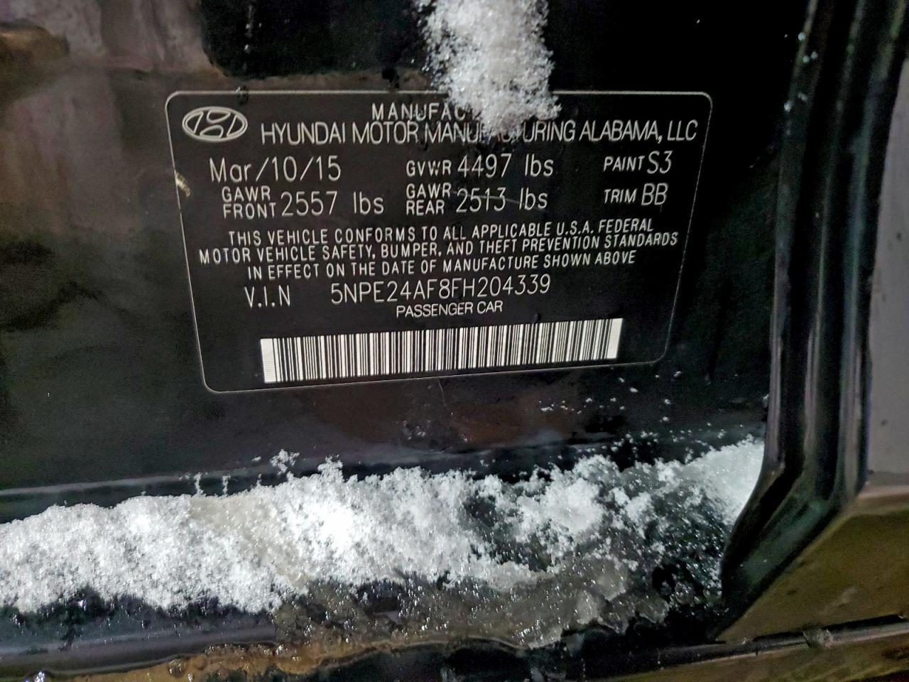 2015 HYUNDAI SONATA