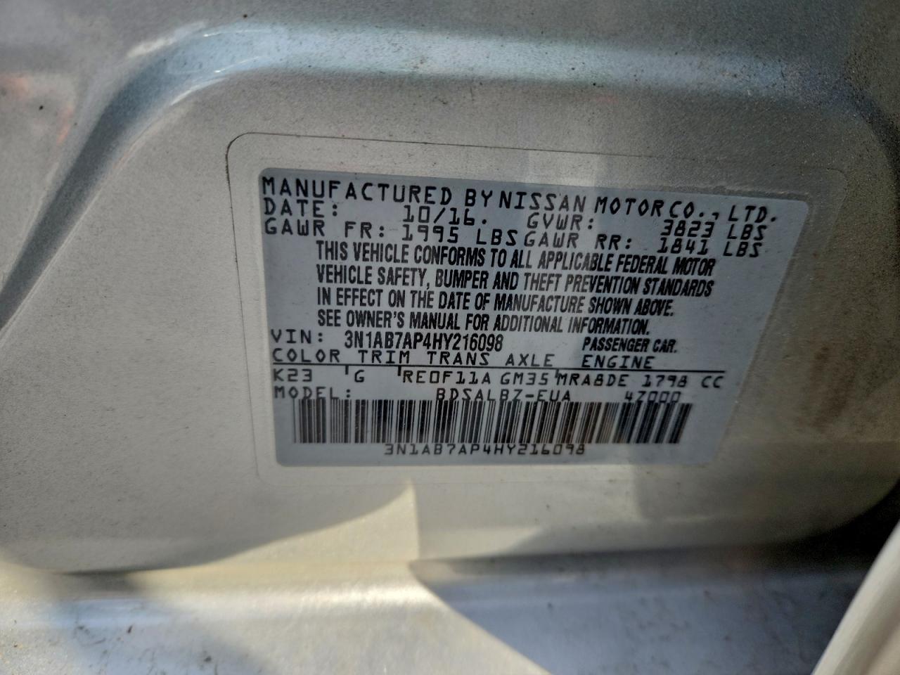 2017 NISSAN SENTRA