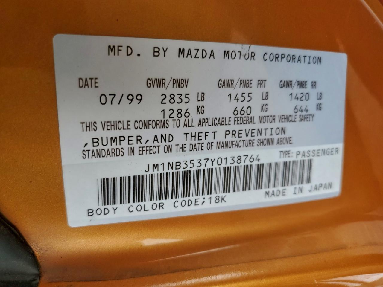 2000 MAZDA MX-5 Miata