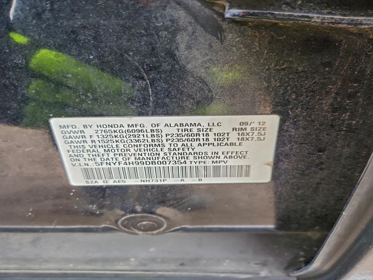 2013 HONDA PILOT