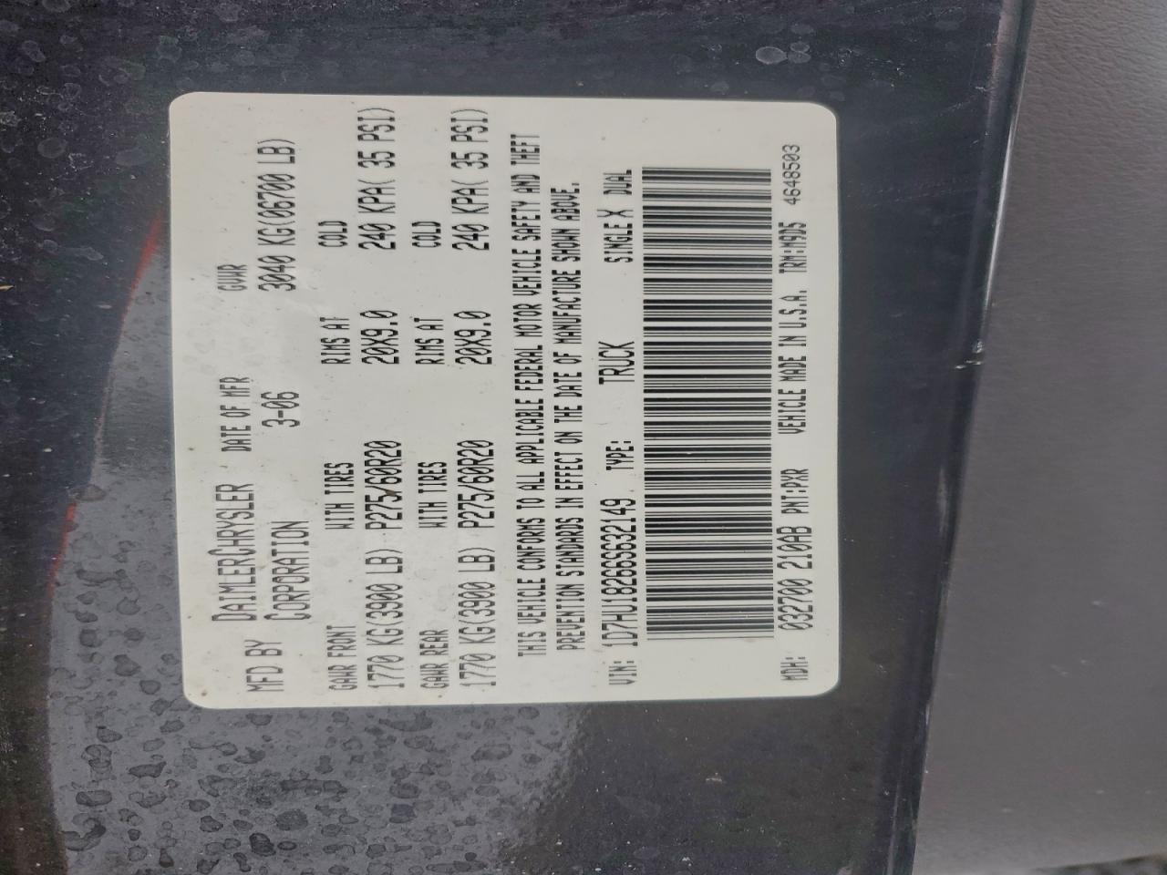 2006 DODGE RAM 1500