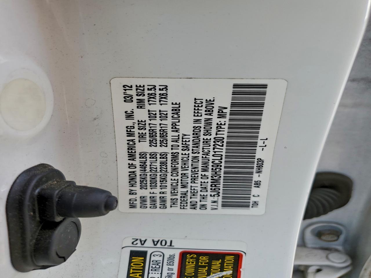 2012 HONDA CR-V