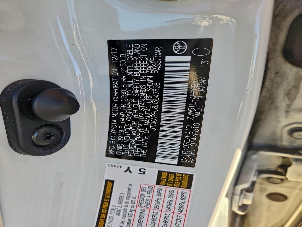 2018 TOYOTA PRIUS