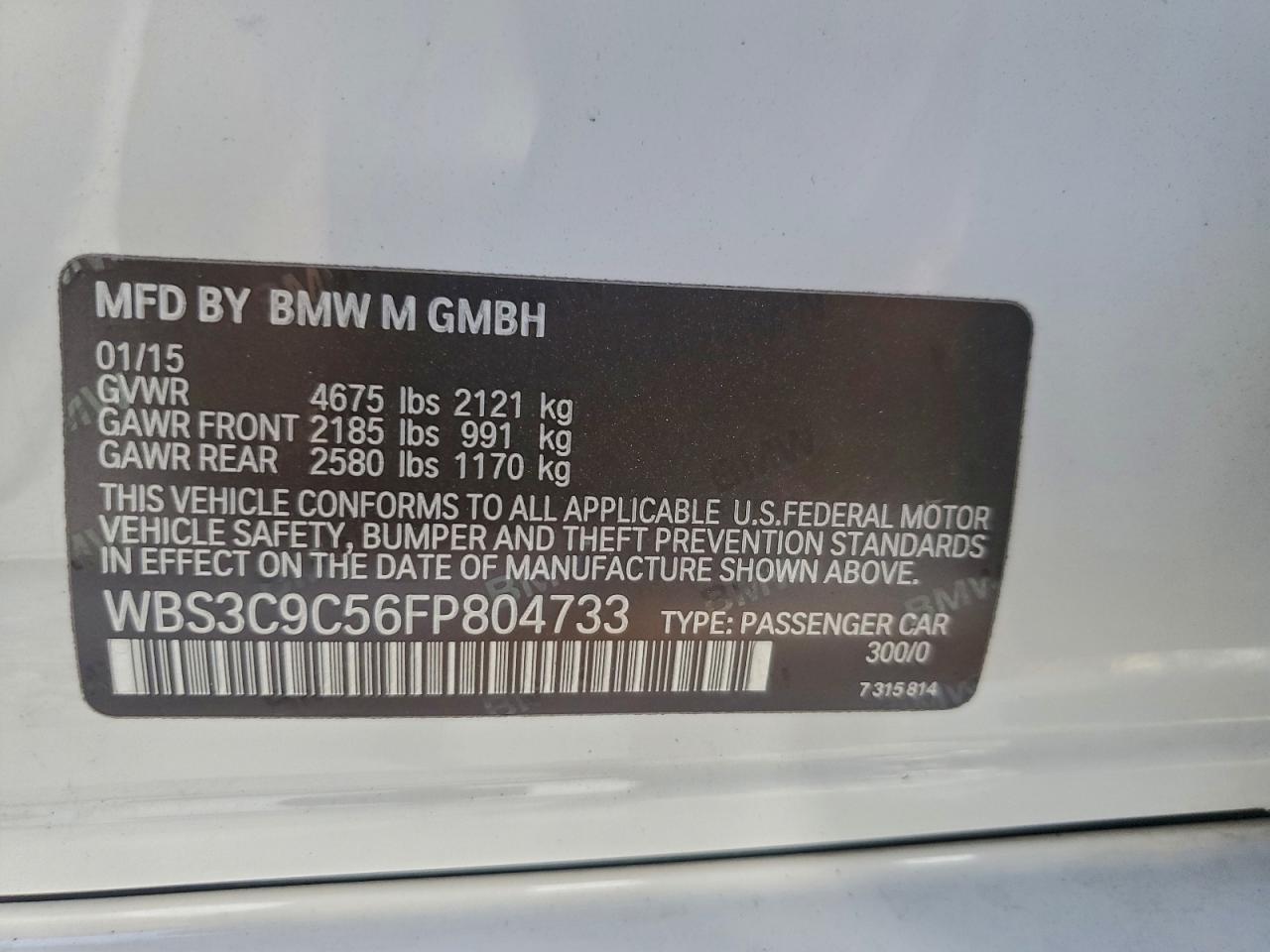 2015 BMW M3