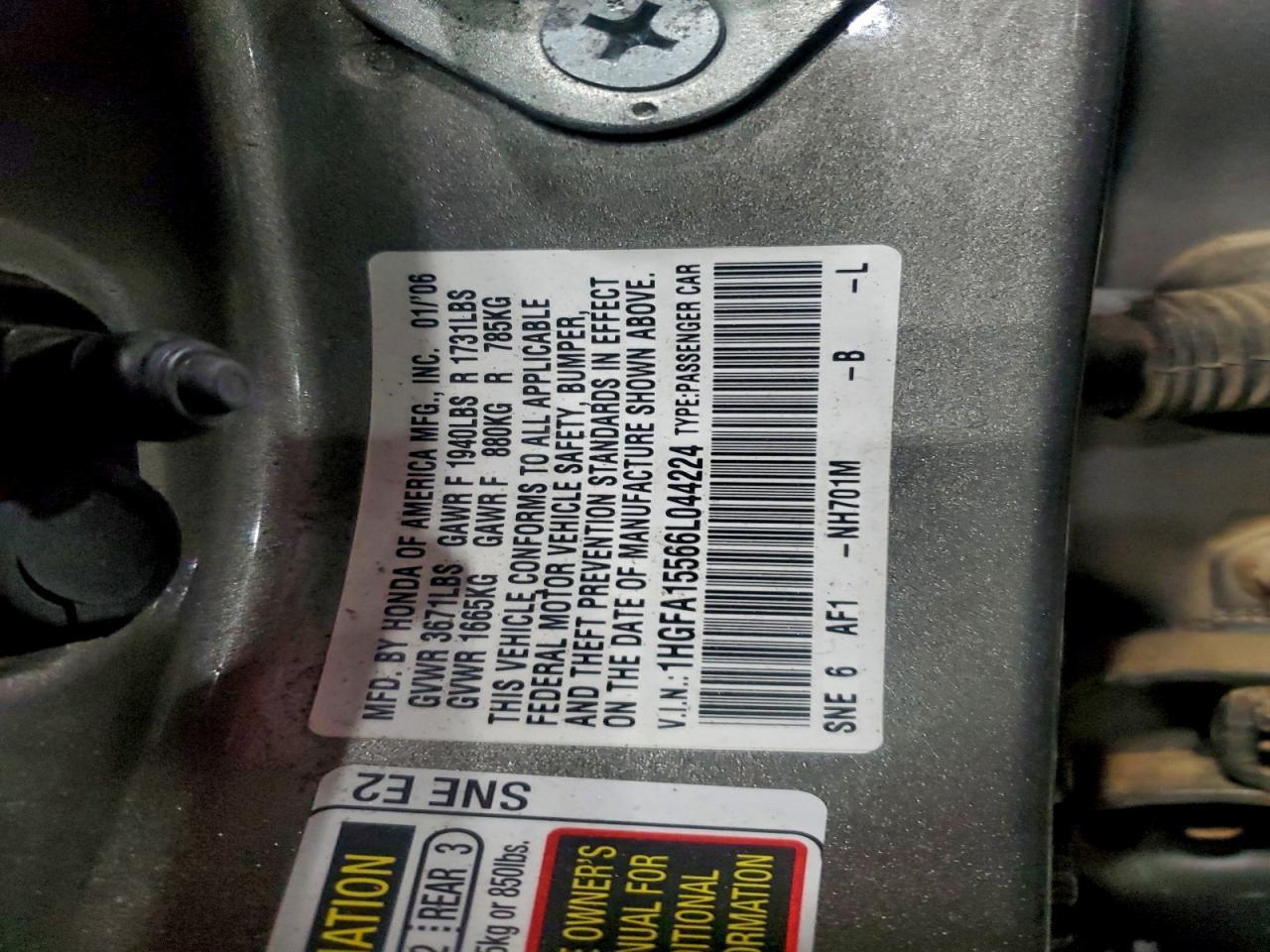 2006 HONDA CIVIC