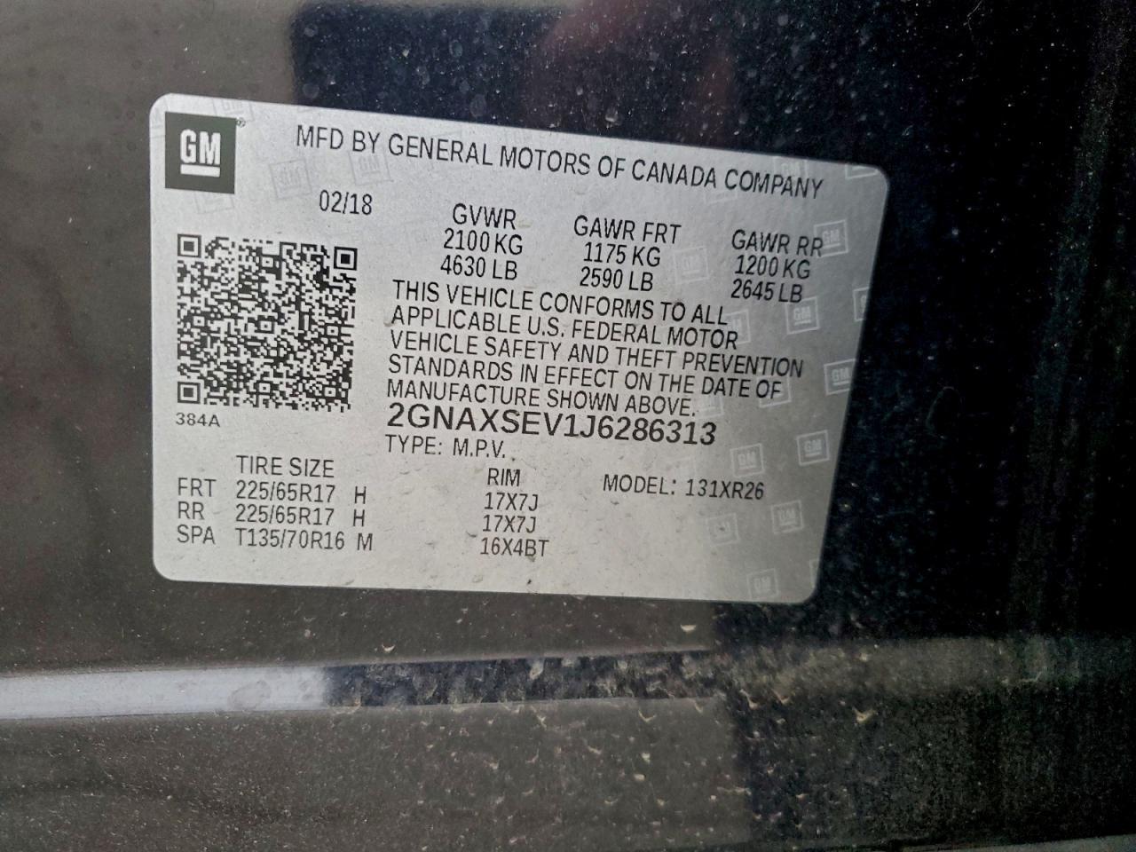 2018 CHEVROLET EQUINOX