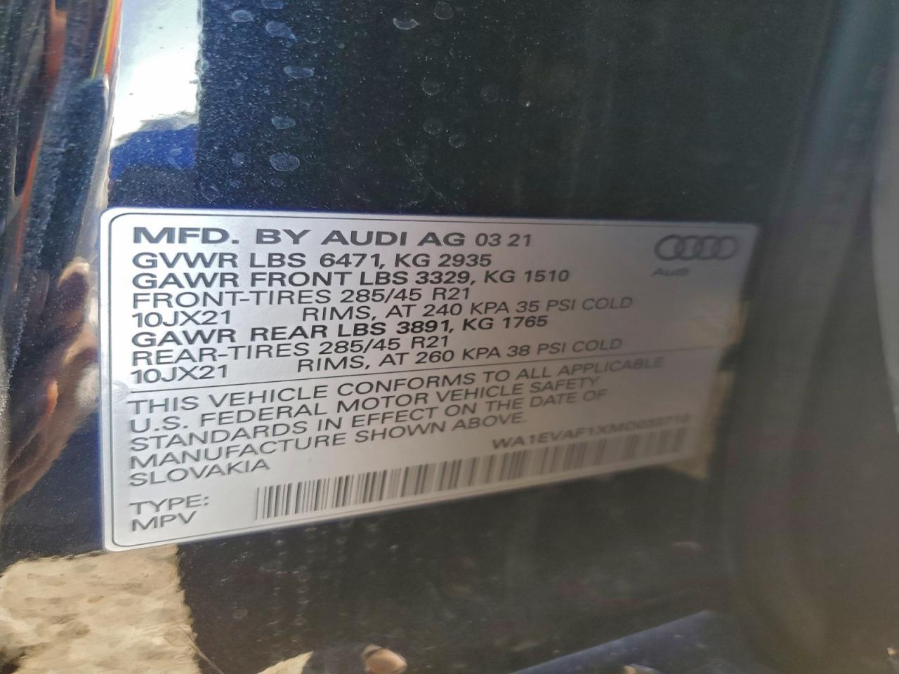 2021 AUDI Q8