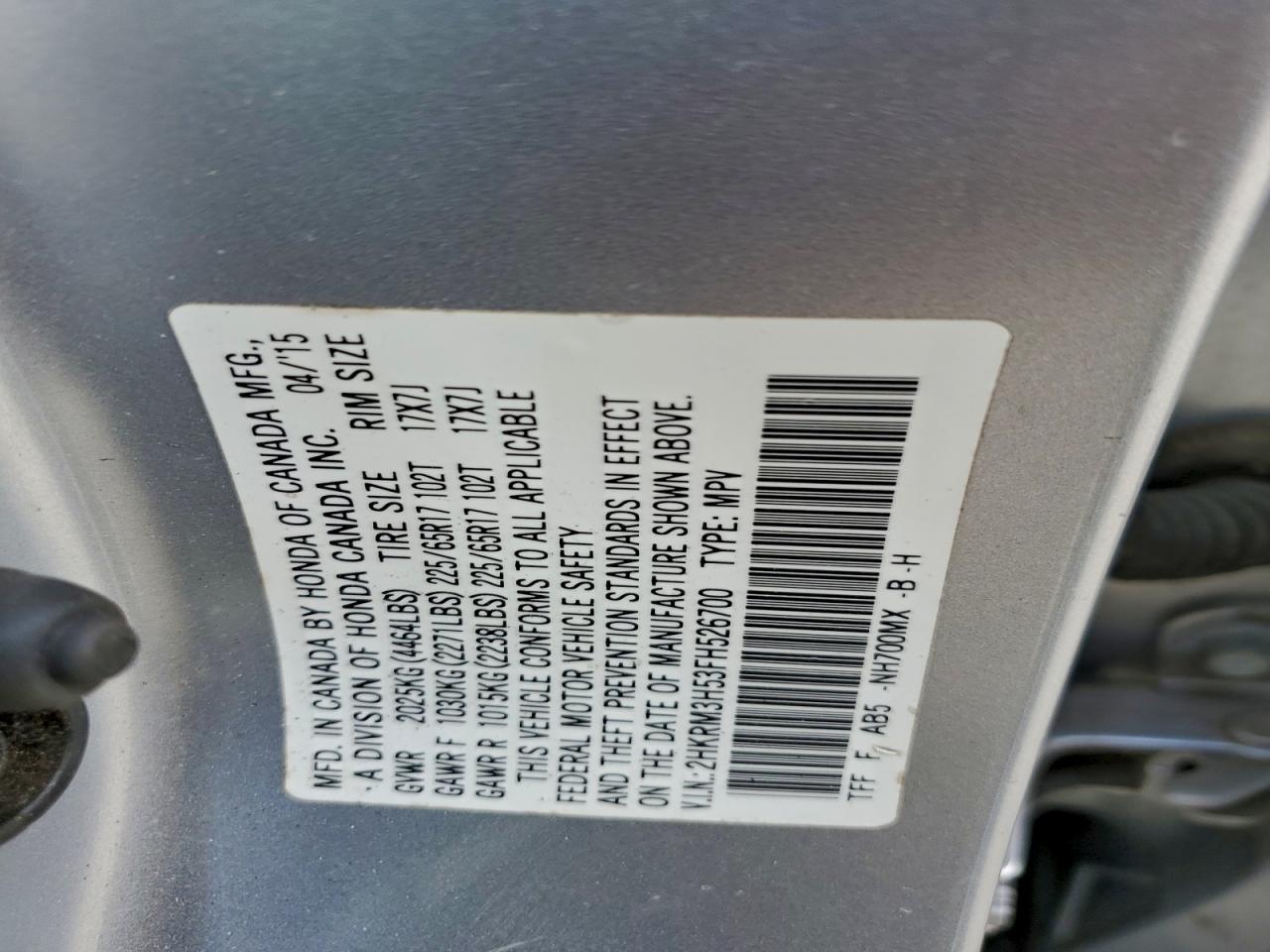 2015 HONDA CR-V