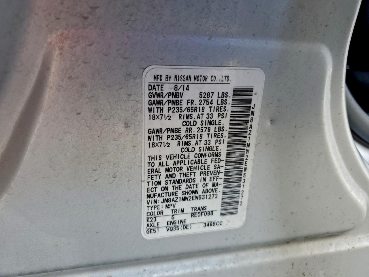 2014 NISSAN MURANO